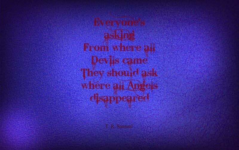 Quote on Blue Background — Dramatic