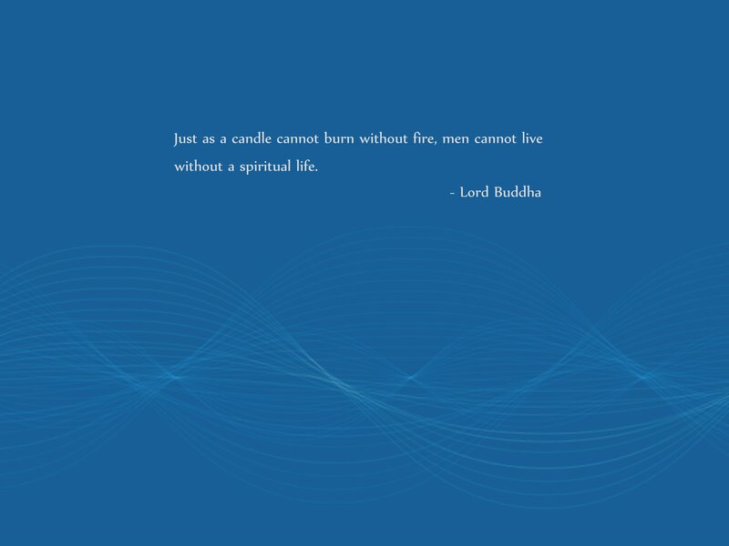 Quote on Blue Background — Serene, Minimalist