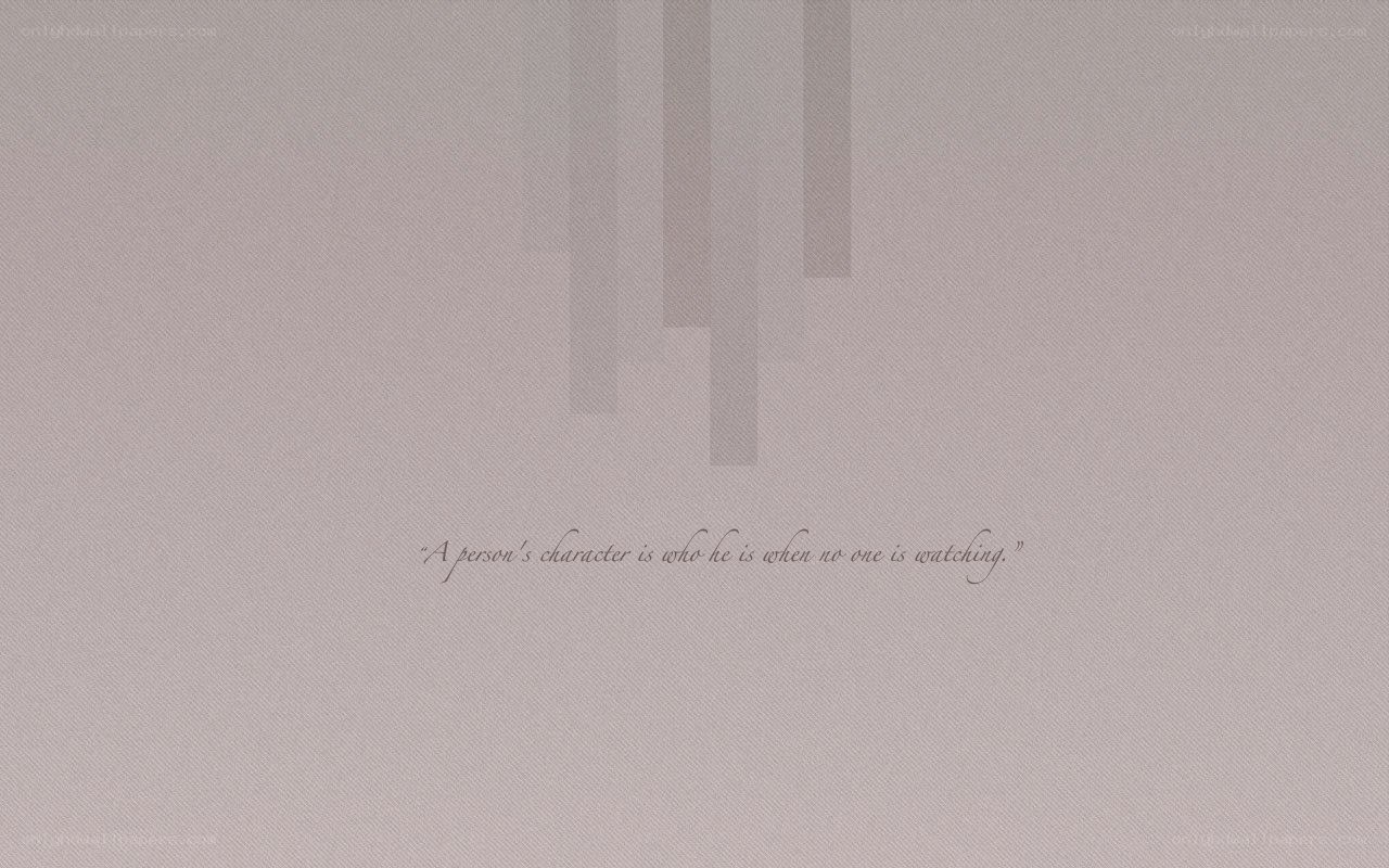 Quote on character