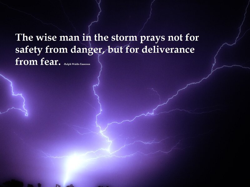 Quote on courage in storm