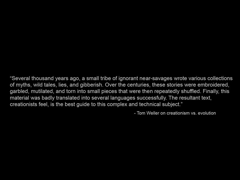 quote on creationism vs evolution