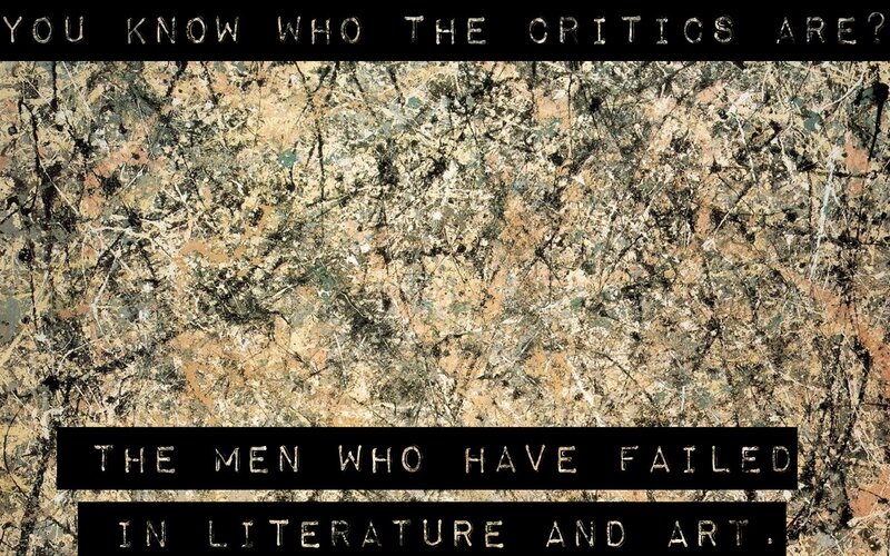 Quote on critics in art and literature