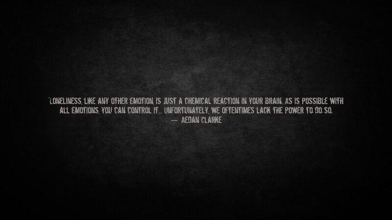 Quote on Dark Background — Black, Somber
