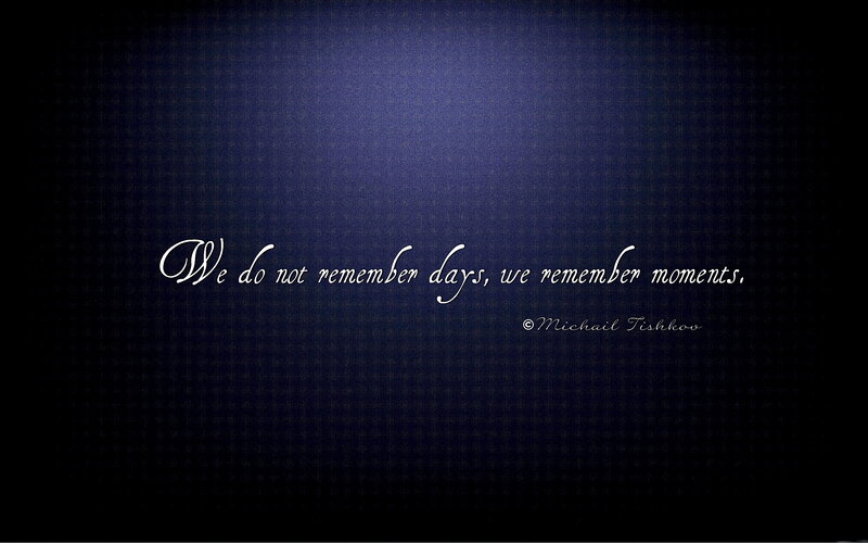 Quote on Dark Background — Blue