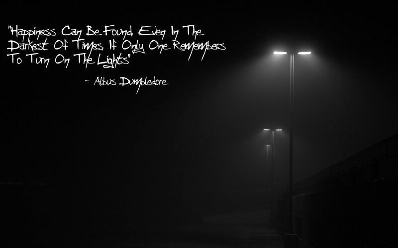quote on dark street