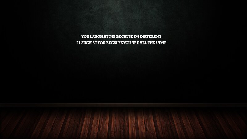 quote on dark wall