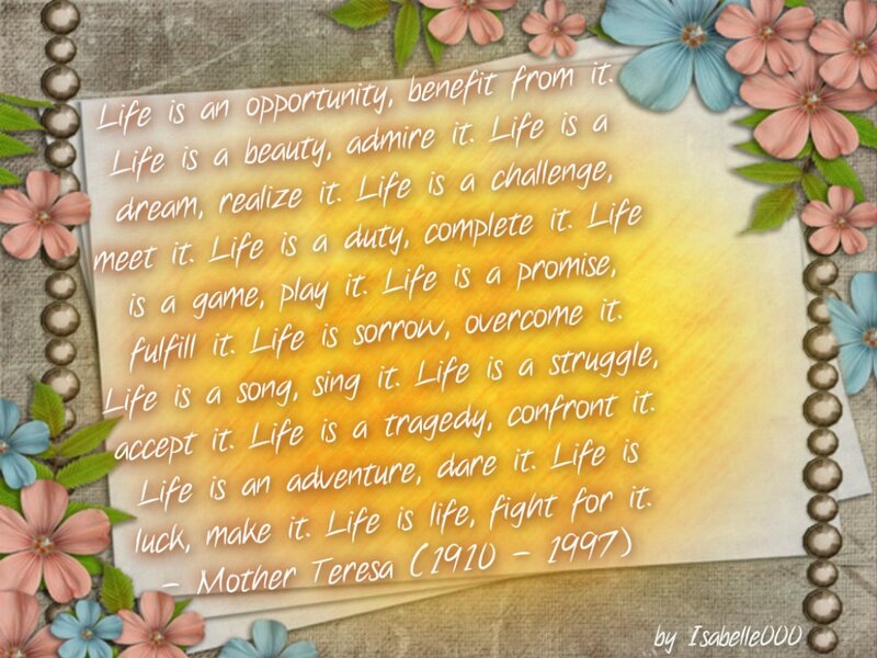 Quote on Decorative Card
