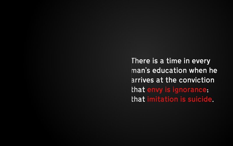 quote on envy and imitation