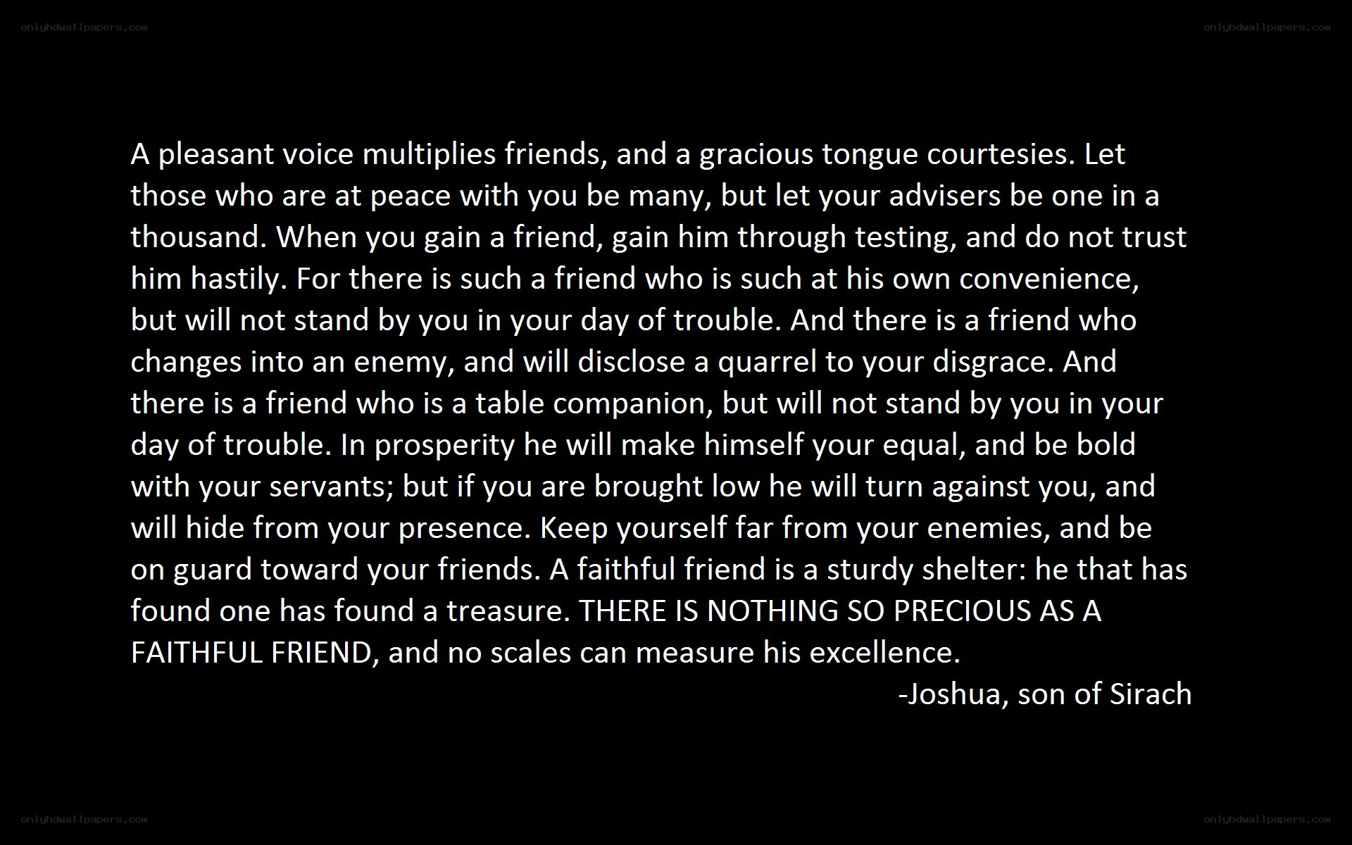 Quote on faithful friendship
