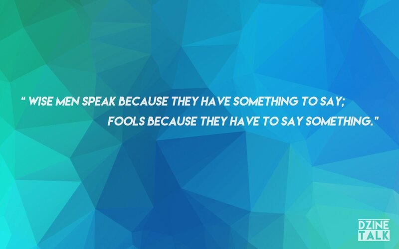 Quote on Geometric Background — Blue