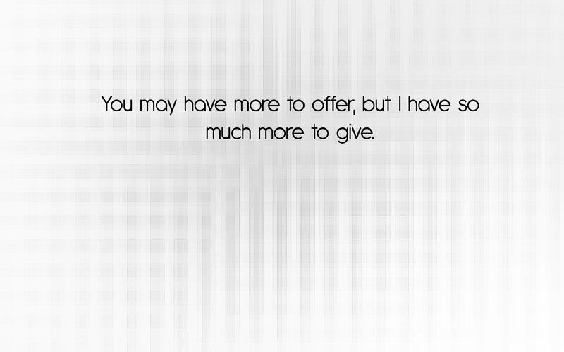 Quote on giving more