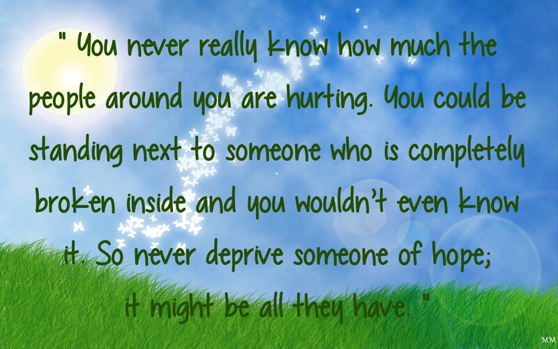 Quote on Grass and Sky