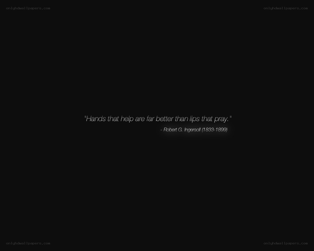 quote on helping hands