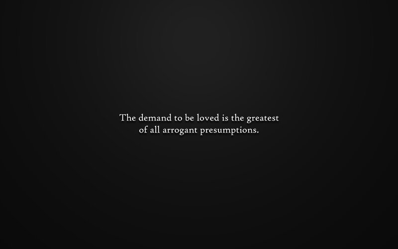 quote on love and presumption