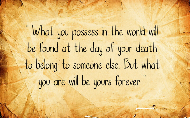 Quote on Old Paper — Brown