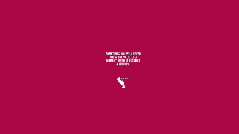 Quote on Red Background — Reflective, Minimalist