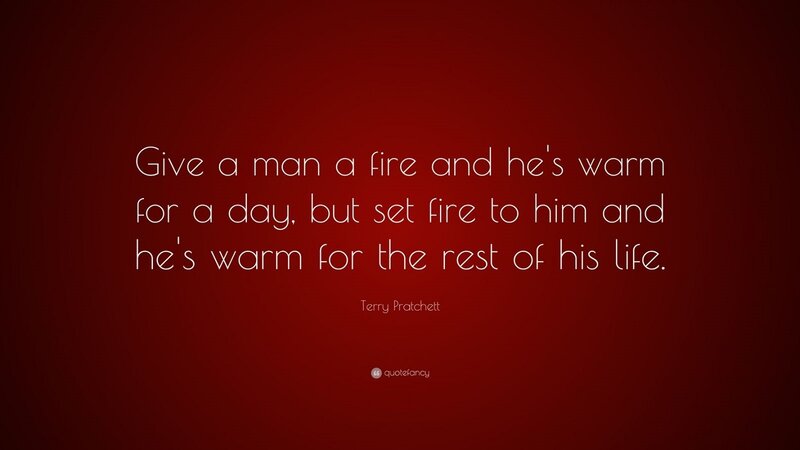 Quote on Red Background — Thoughtful, Minimalist