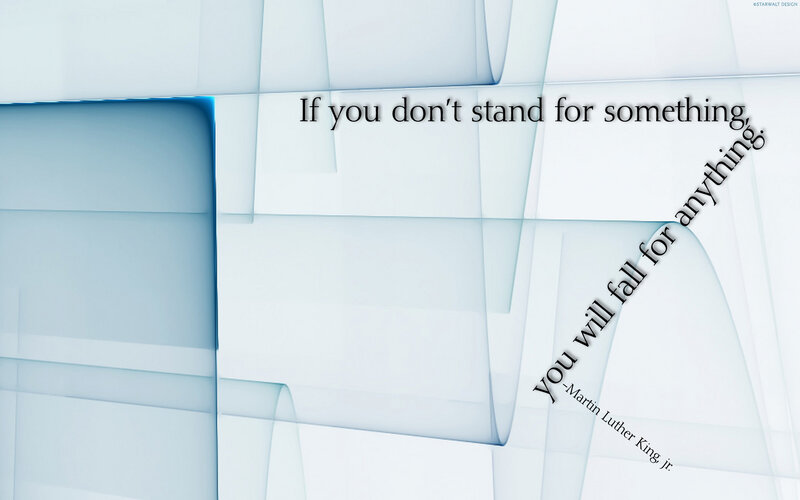 quote on standing for something
