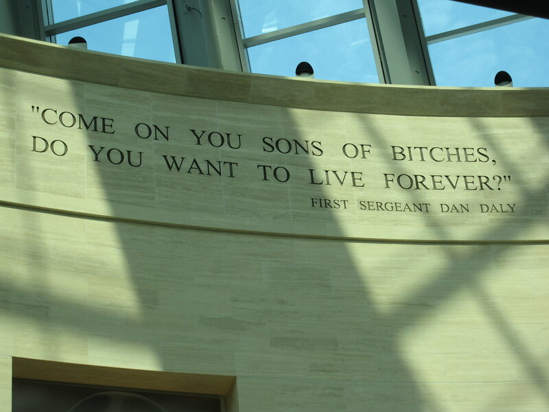 quote on stone wall