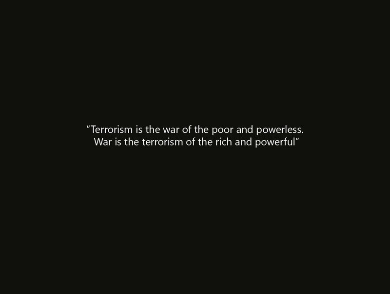 Quote on terrorism and war