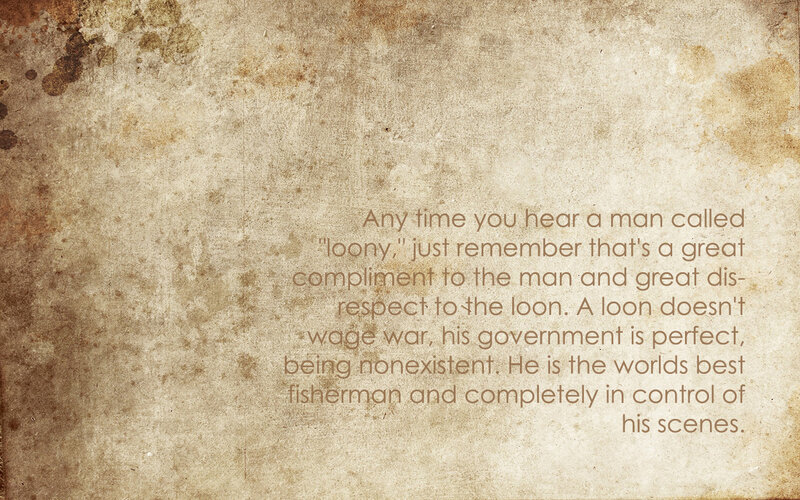 Quote on the loon