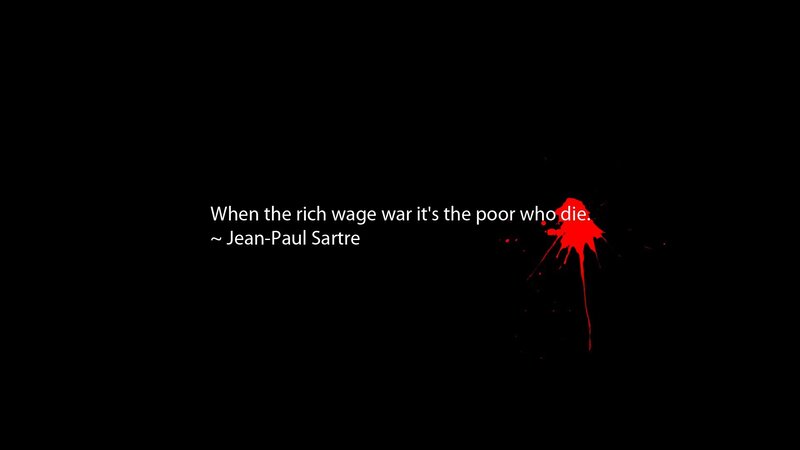 Quote on war and inequality