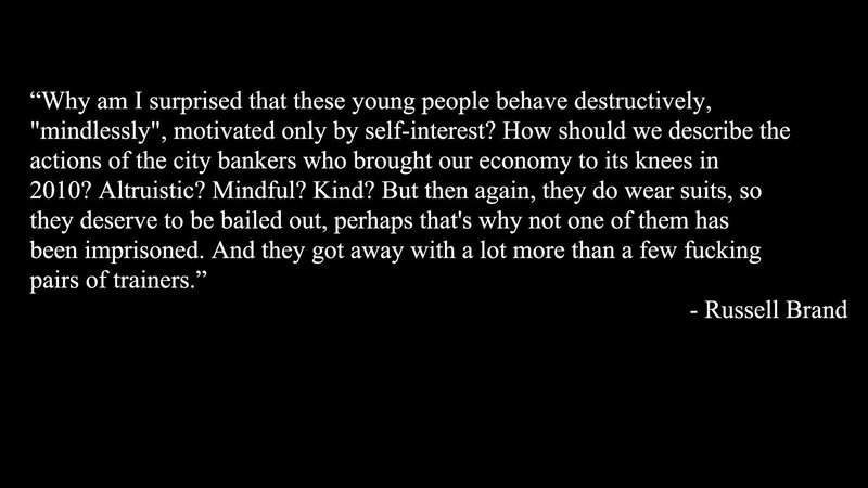 quote on youth and bankers