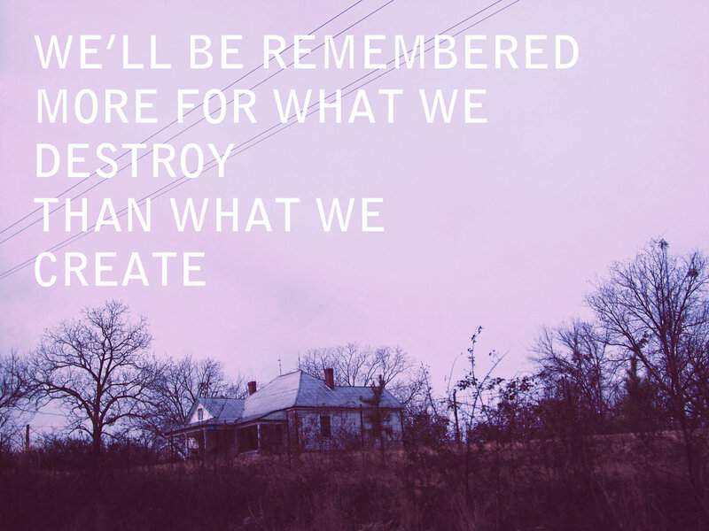 Quote over old house