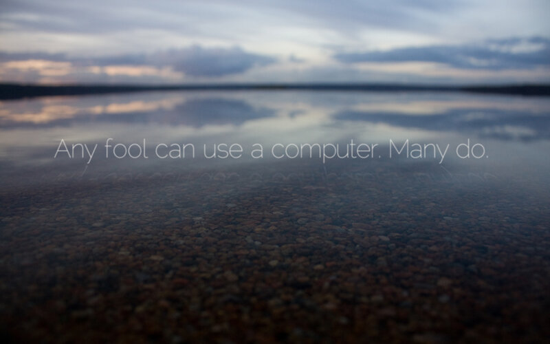 Quote over water scene