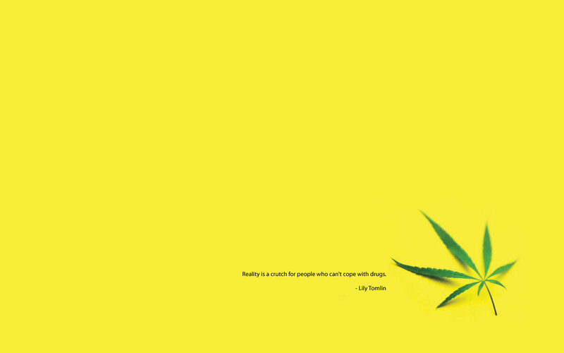 quote with cannabis leaf