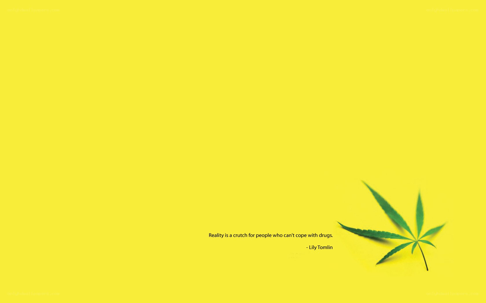 quote with cannabis leaf