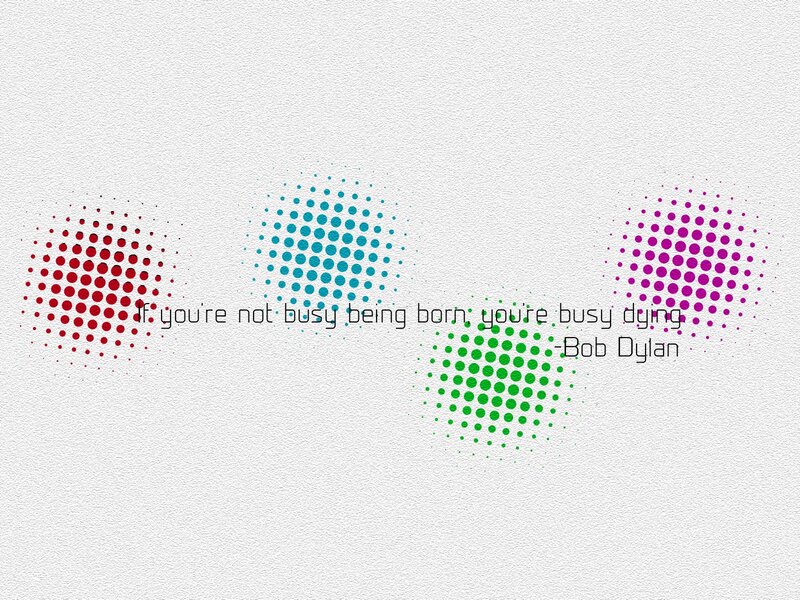 quote with colorful dots