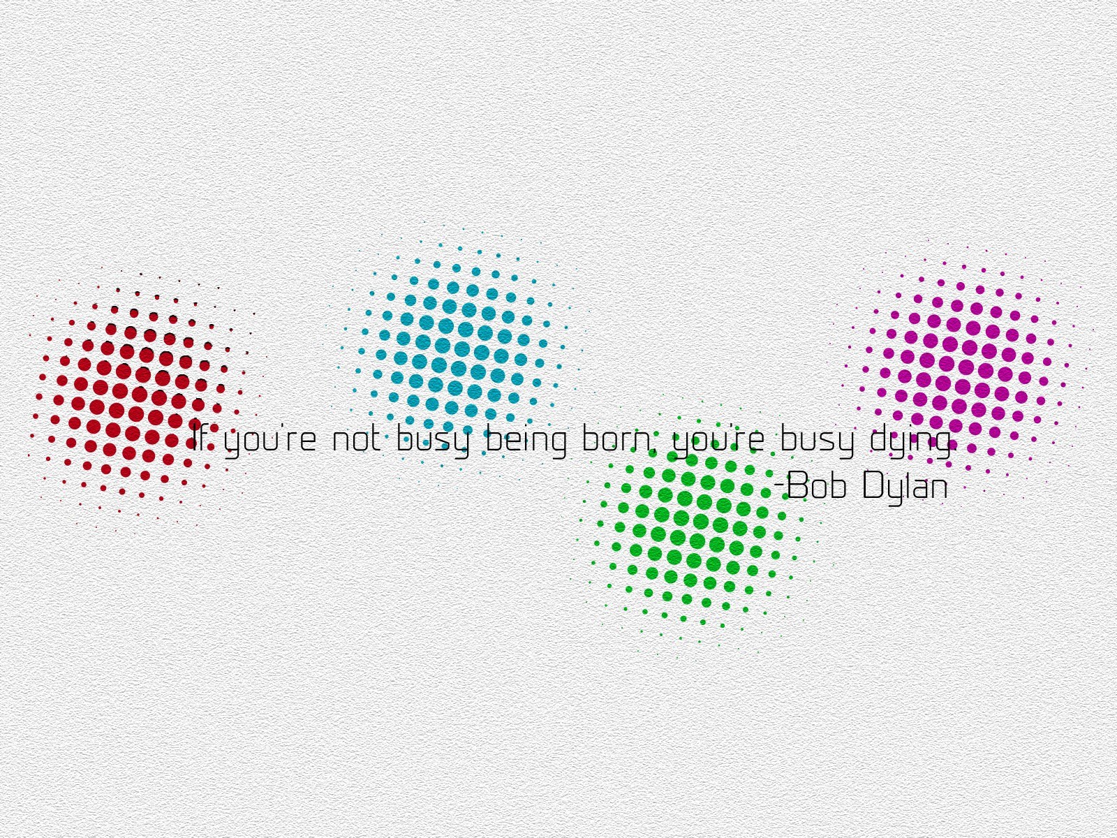 quote with colorful dots