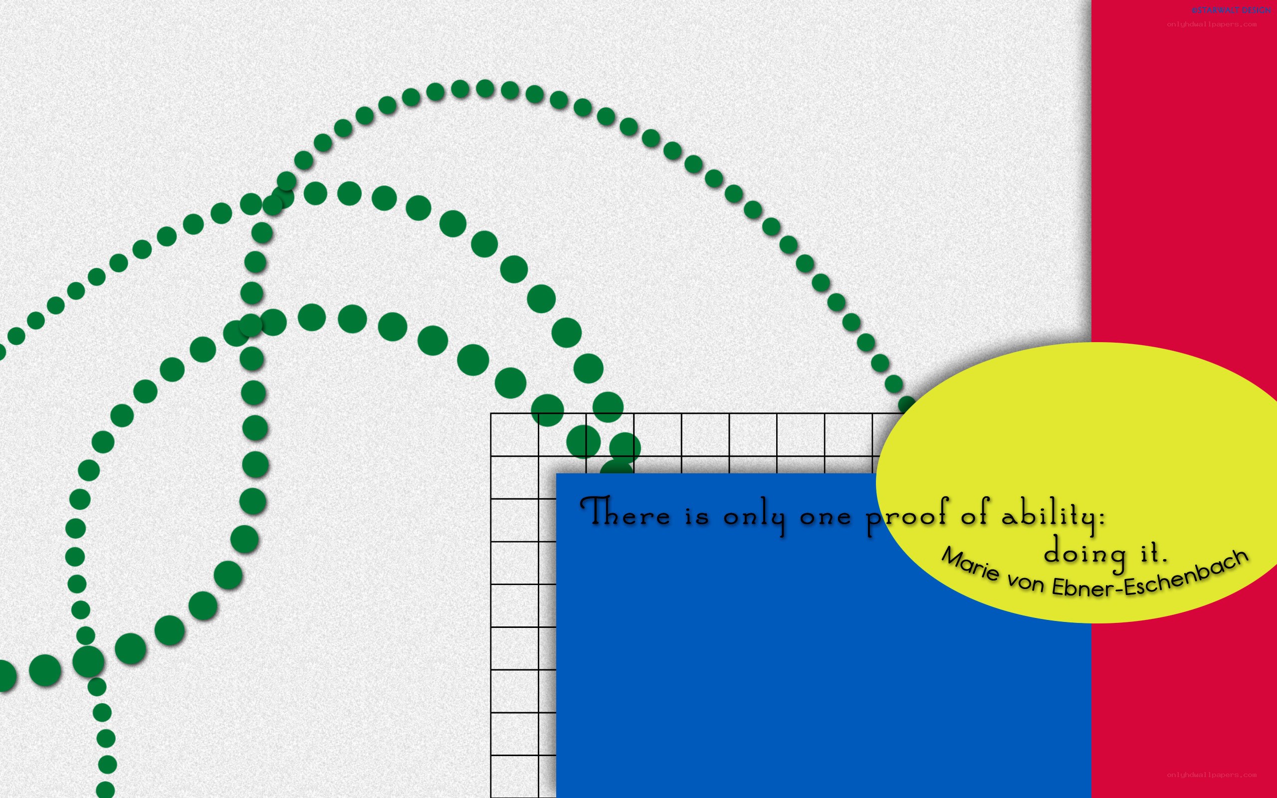 quote with green dots