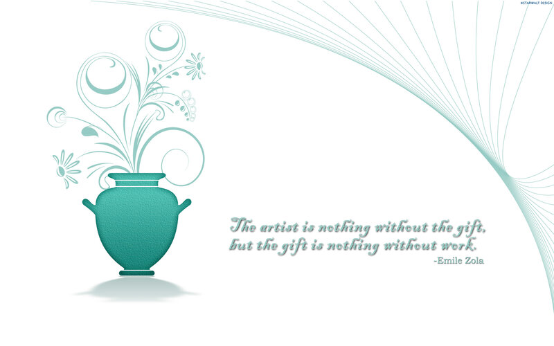 quote with vase illustration