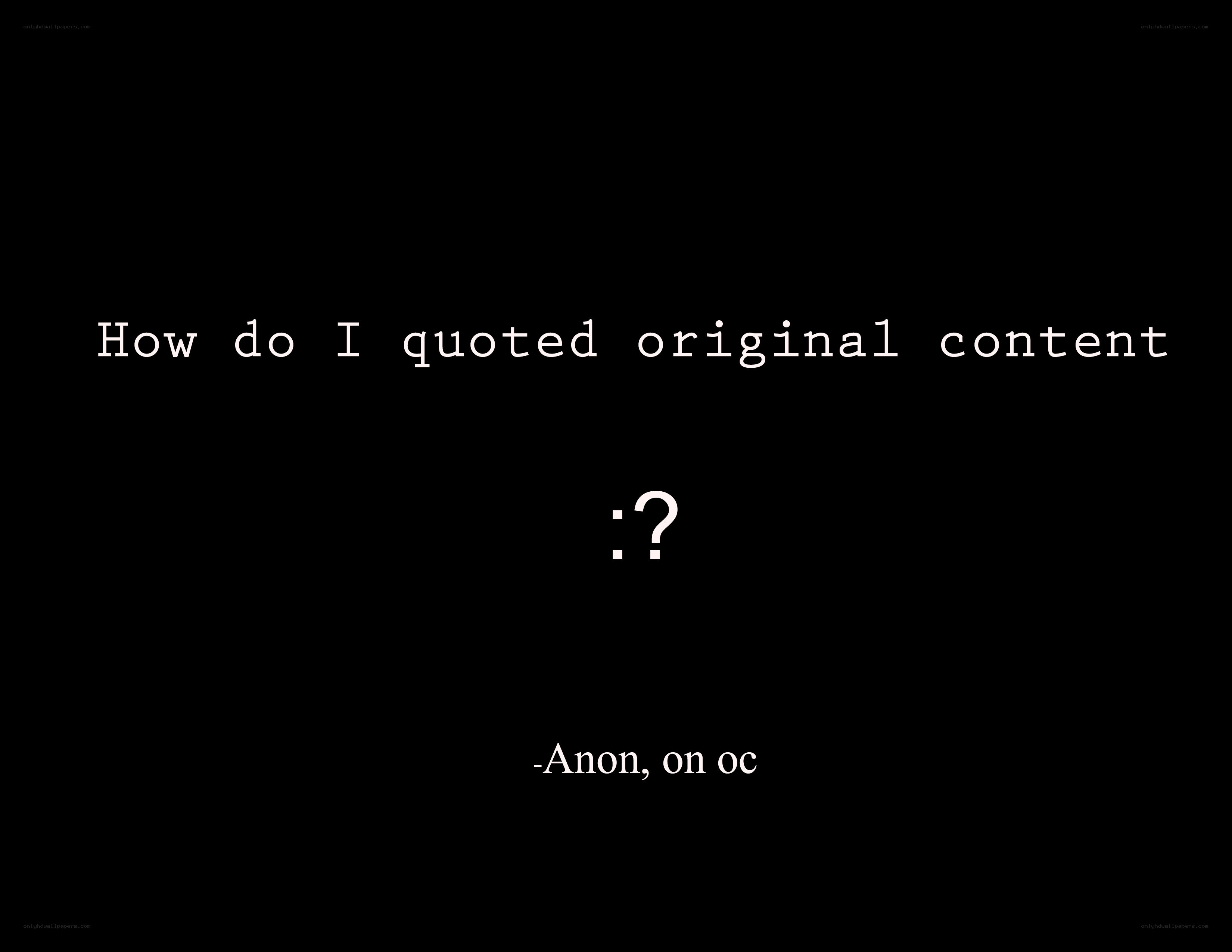 Quoted content question