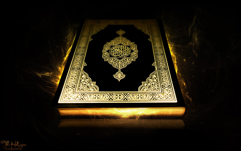 Quran Book on Dark Surface
