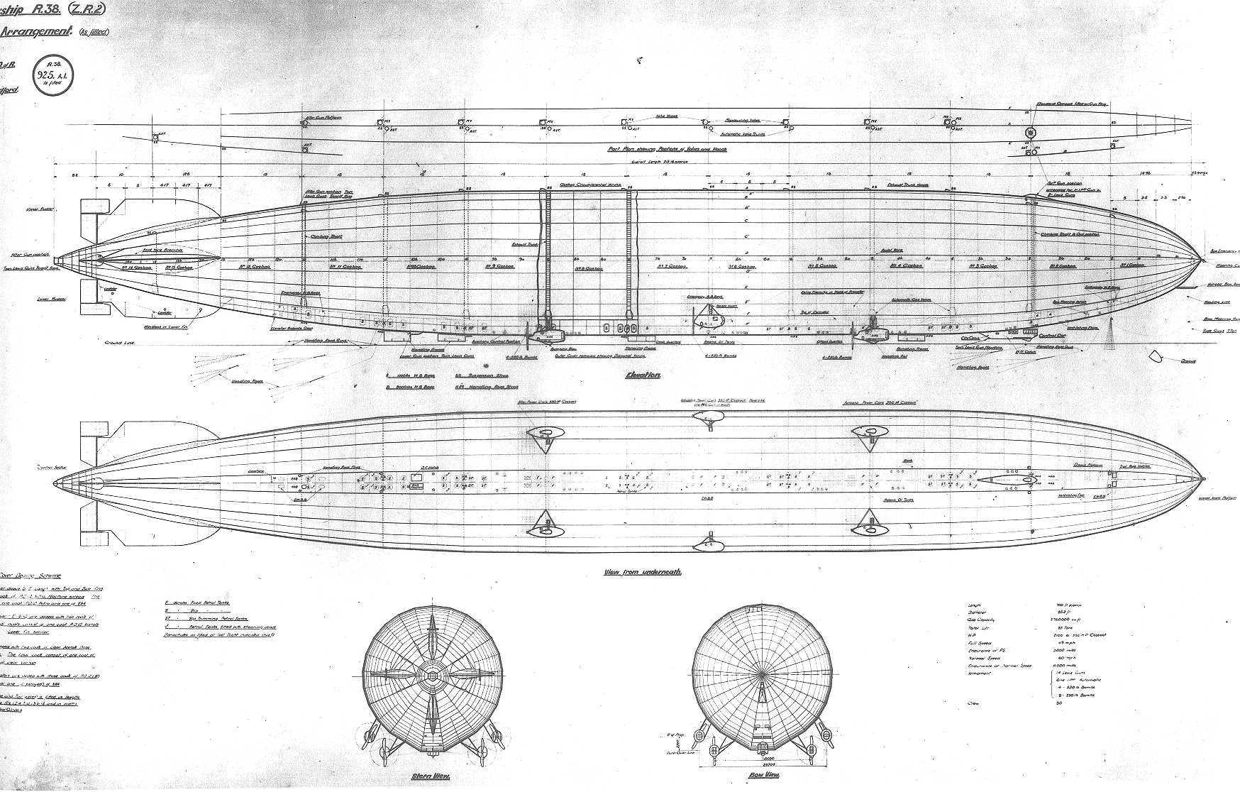 R-38 airship design plans