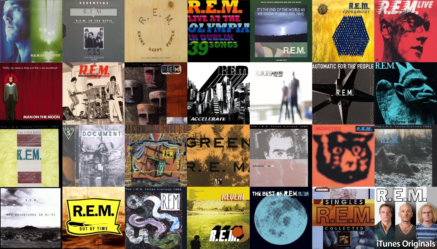 R.E.M. album covers collage