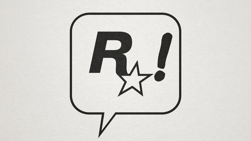 R! Logo in Speech Bubble — Black