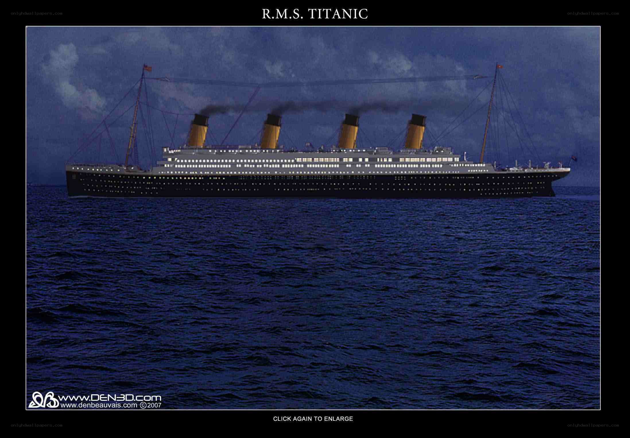 R.M.S. Titanic at night