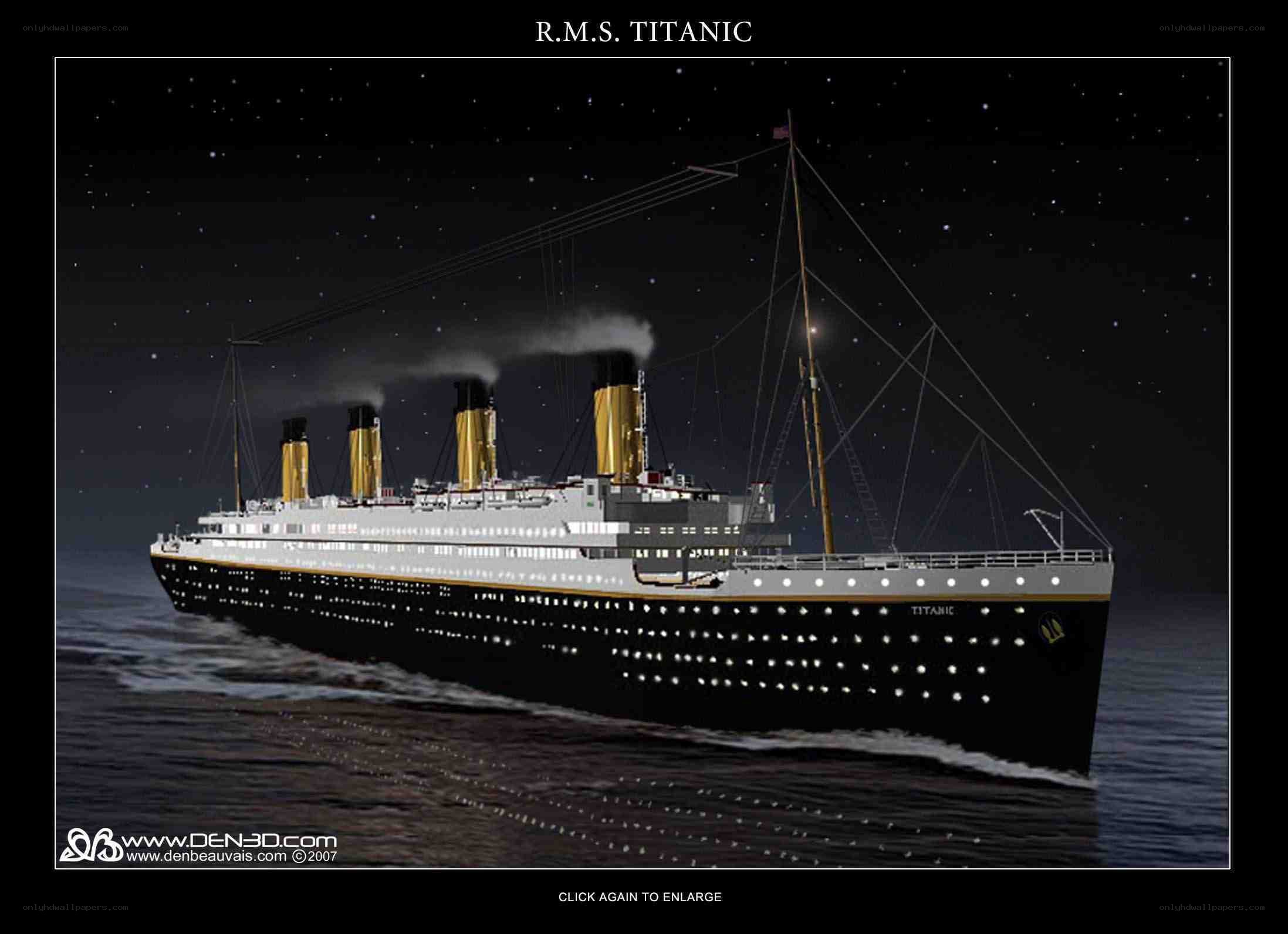 R.M.S. Titanic at night