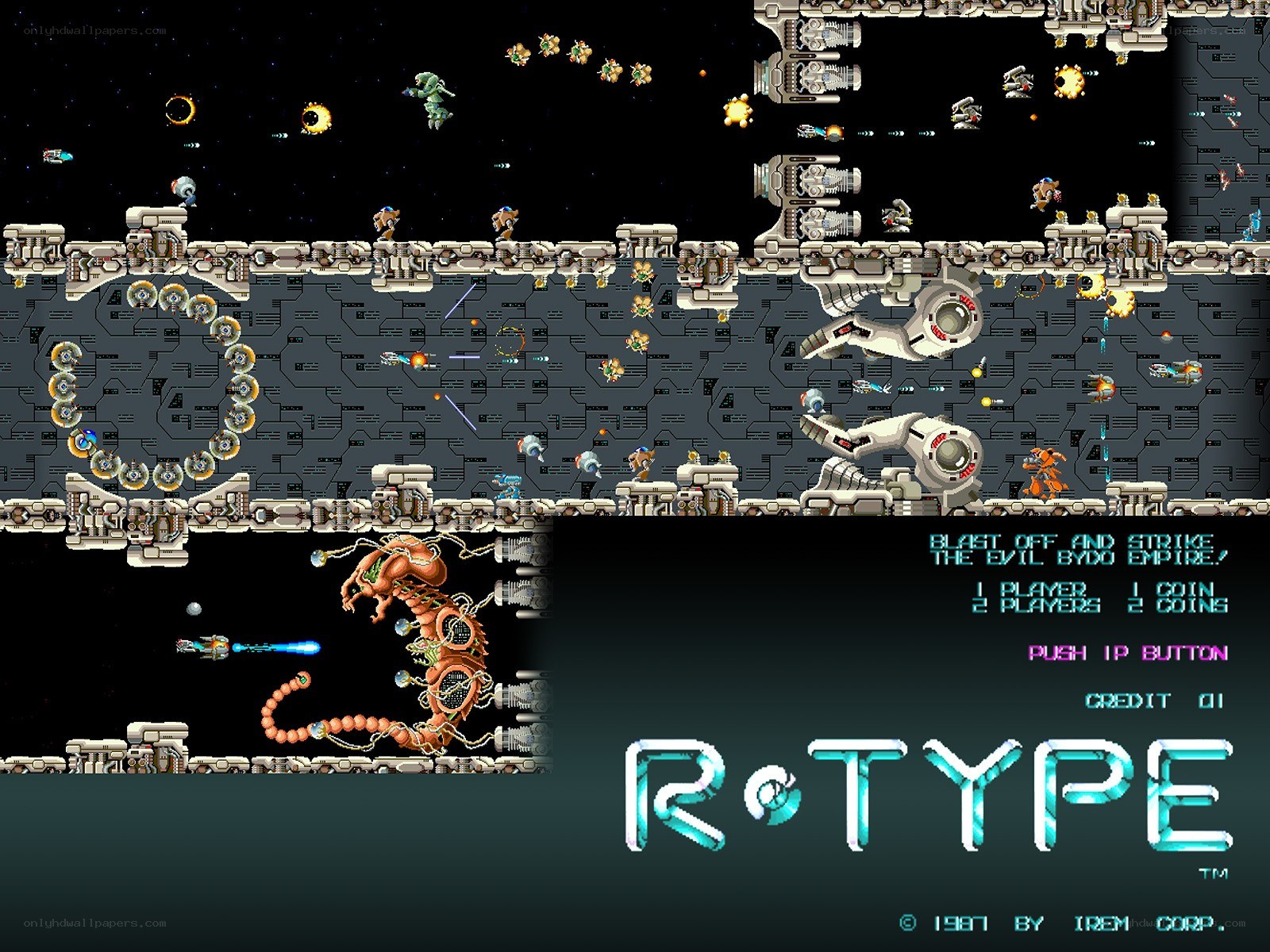 R-Type game title screen