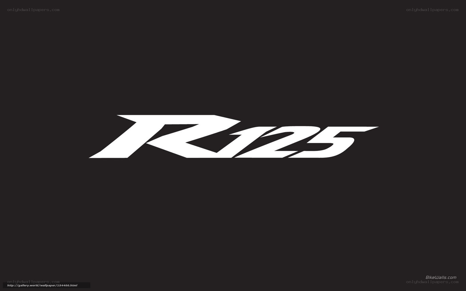 R125 logo on black