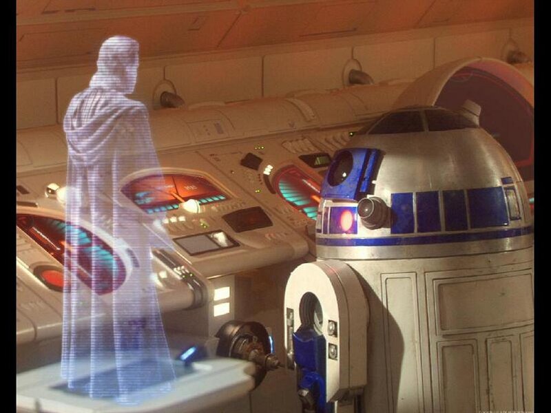 R2-D2 and Hologram