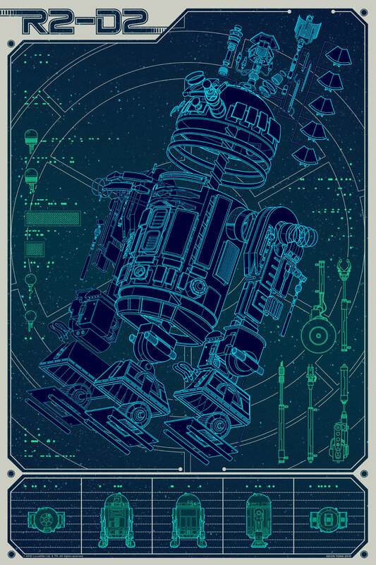 R2-D2 blueprint art