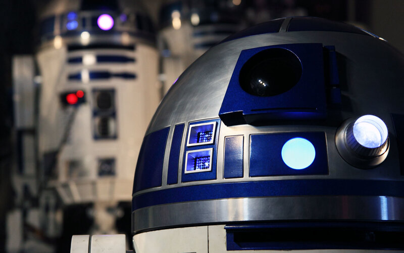 R2-D2 Droid Head — Blue, Dramatic