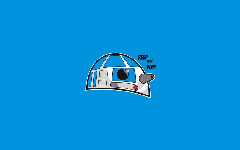 R2-D2 Droid Head — Blue, Playful