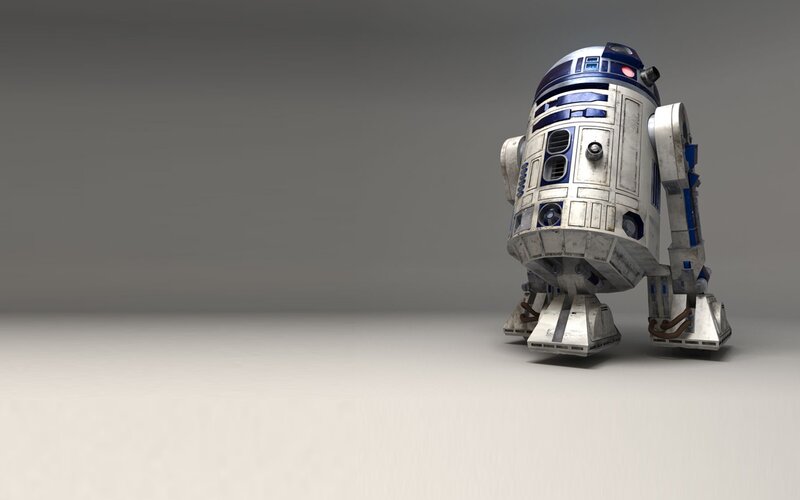 R2-D2 Droid — White, Neutral, 3d Render, Robot
