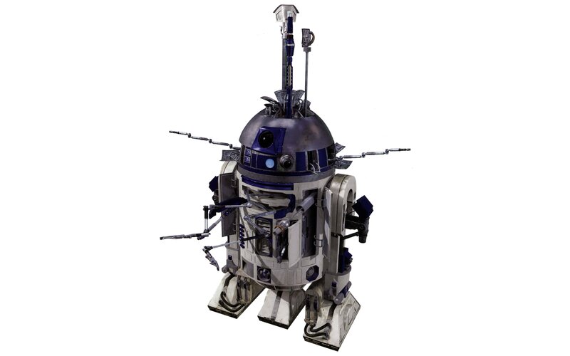 R2-D2 Droid — White, Neutral, 3d Render